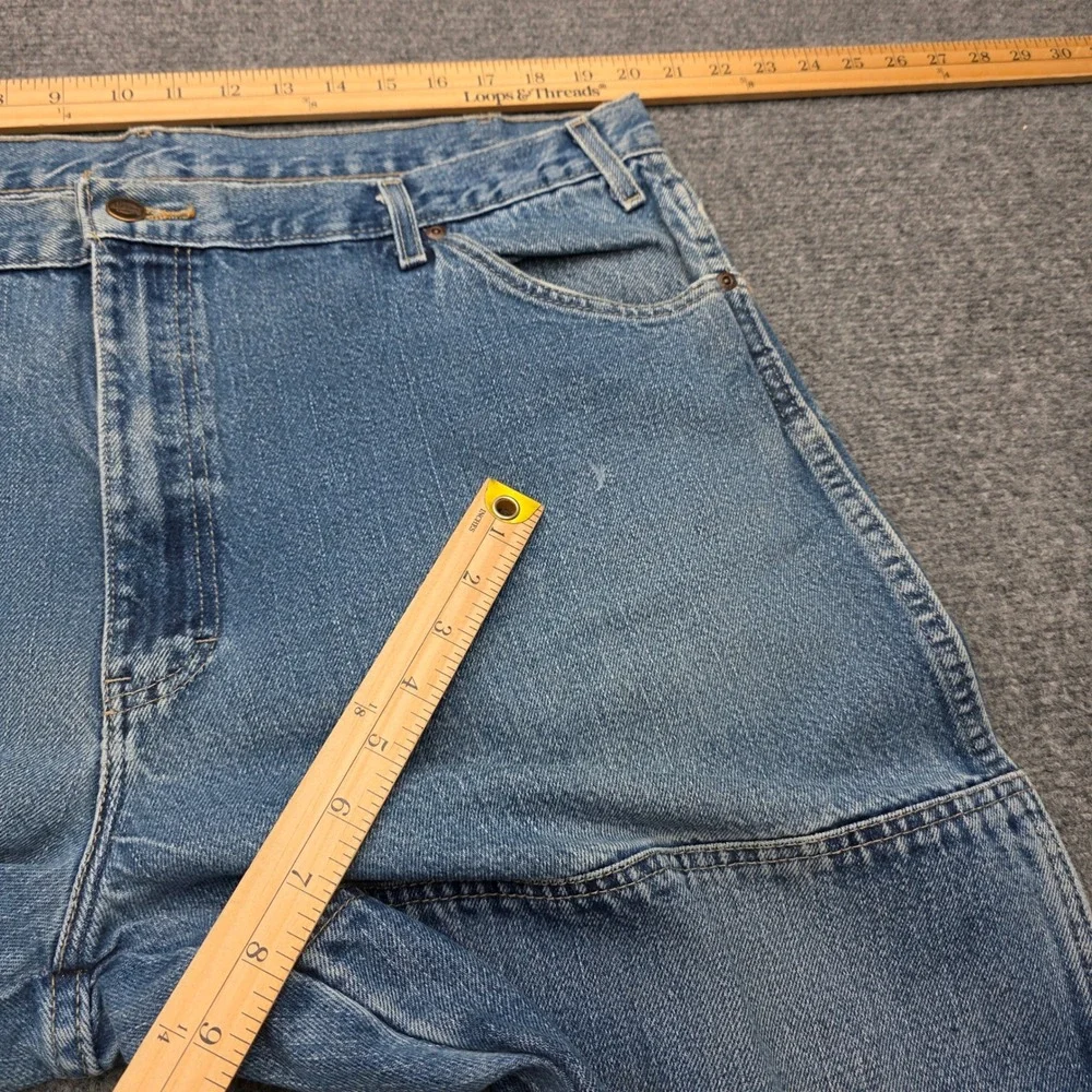 Dickies Mens 40x32 Double Knee Work Pants Jeans Blue Denim Utility Carpenter